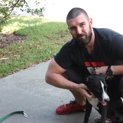 Crossfit Soda City - Owner Coach Josh and gym dog Bodhi