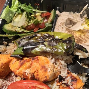 Wahib's Mediterranean Express - Chicken kabob plate. Already digged in - Mediterranean Near Me - San Gabriel, California Wahib's Mediterranean Express - Chicken kabob plate. Already digged in - Mediterranean Near Me - San Gabriel, California
