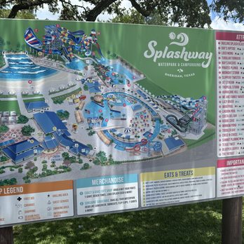 Splashway - Park map to orientate you on where things are and how large the park is - Campgrounds Near Me - Sheridan, Texas Splashway - Park map to orientate you on where things are and how large the park is - Campgrounds Near Me - Sheridan, Texas