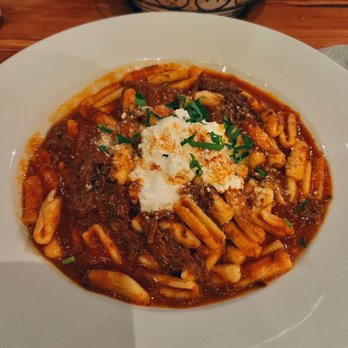 Lucco Cucina & Bar - Cavatelli with braised short rib tomato sugo and whipped ricotta - Italian Near Me - Florham Park, New Jersey Lucco Cucina & Bar - Cavatelli with braised short rib tomato sugo and whipped ricotta - Italian Near Me - Florham Park, New Jersey
