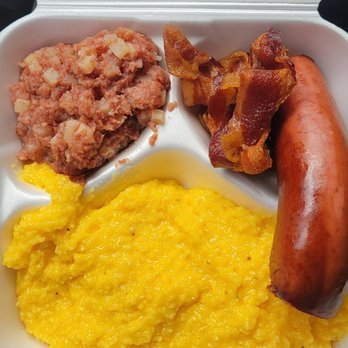 Olean's Cafe - Cheese grits, corn beef hash, sausage, and bacon - Breakfast & Brunch Near Me - Tallahassee, Florida Olean's Cafe - Cheese grits, corn beef hash, sausage, and bacon - Breakfast & Brunch Near Me - Tallahassee, Florida