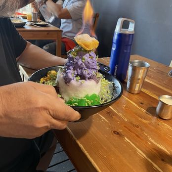 Full House BBQ - Flaming Halo Halo (Shaved Ice) - Barbeque Near Me - Las Vegas, Nevada Full House BBQ - Flaming Halo Halo (Shaved Ice) - Barbeque Near Me - Las Vegas, Nevada