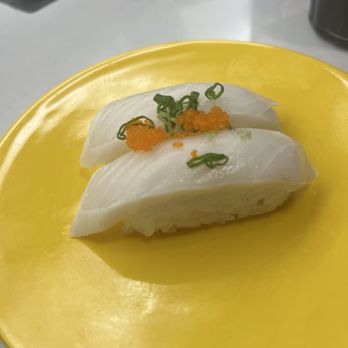 Kobe Revolving - White tuna - my favorite! It was a nice sized slice and very fresh. - Conveyor Belt Sushi Near Me - Bloomington, Illinois Kobe Revolving - White tuna - my favorite! It was a nice sized slice and very fresh. - Conveyor Belt Sushi Near Me - Bloomington, Illinois