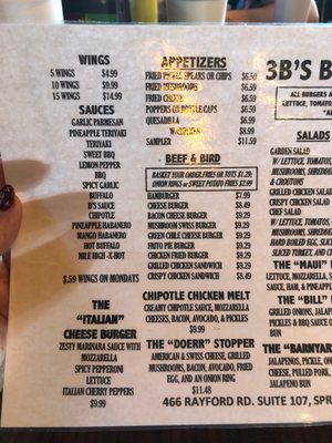 Menu photo 7 3B's Burgers & Beer Spring, TX Menu photo 7 3B's Burgers & Beer Spring, TX