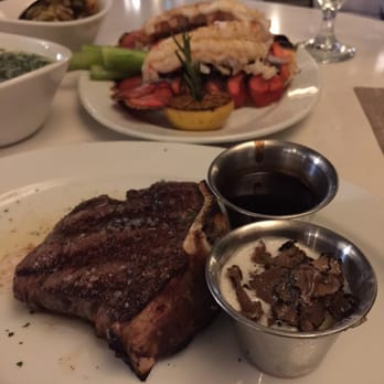 Ocean Prime - Bone in filet with truffle butter and lobster tails - Seafood Near Me - Beverly Hills, California