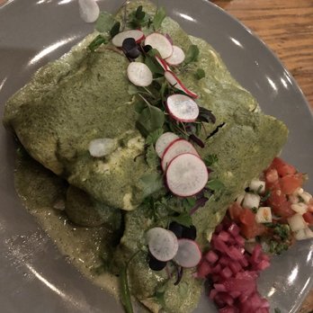 Panxa Cocina - Shrimp green chili enchiladas - Cocktail Bars Near Me - Long Beach, California