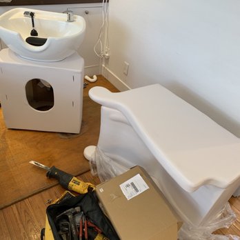 Bob Salon - How close I was to being done , I had to in box and completely assemble attach faucet ect - Hair Salons Near Me - Austin, Texas