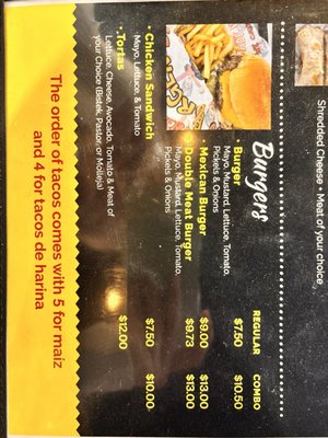 Menu photo 1 Taco Burger Daniel Edinburg, TX