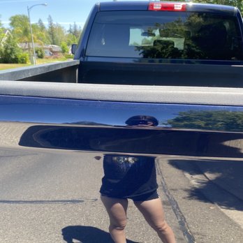Fix Auto Rocklin - There was a small dent on the top left of the tailgate, still baffled at how they managed to fix it! - Body Shops Near Me - Rocklin, California Fix Auto Rocklin - There was a small dent on the top left of the tailgate, still baffled at how they managed to fix it! - Body Shops Near Me - Rocklin, California
