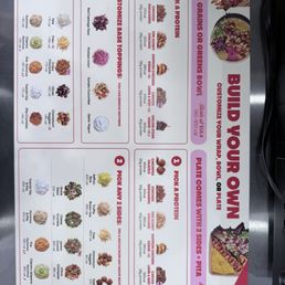 Build your own menu Build your own menu