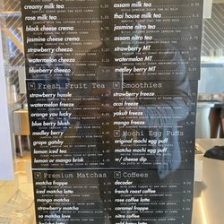 N Seven Draft Tea Plus Coffee - The Menu