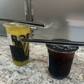 Bobapop Tea Bar - Lychee Tea Mango Slush with Mango Jelly - Bubble Tea Near Me - Costa Mesa, California
