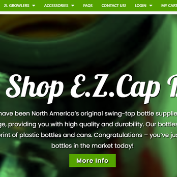 EZ Cap Bottles - For over 25 years, E.Z.Cap has been North America's #1 swing-top bottle supplier. We are a family-owned, Canadian made company. - Brewing Supplies Near Me - Airdrie, Alberta