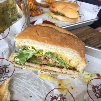 The Spot - Turkey burger with my toppings. - Burgers Near Me - Galveston, Texas The Spot - Turkey burger with my toppings. - Burgers Near Me - Galveston, Texas