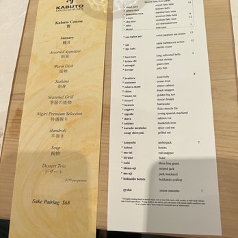 Kabuto - 1/21/23 menu - $175 - Sushi Bars Near Me - Las Vegas, Nevada Kabuto - 1/21/23 menu - $175 - Sushi Bars Near Me - Las Vegas, Nevada