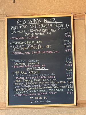 Menu photo 7 Red Wing Brewery Red Wing, MN