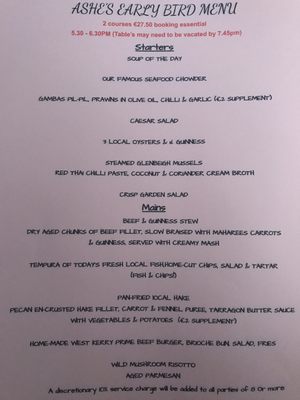 Menu photo 5 Ashes Dingle, KY