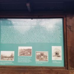 Black Diamond Union Stump - Informational sign next to the monument