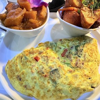 Souffle Bistro & Bar - Omelette added yams - Southern Near Me - Arlington, Texas Souffle Bistro & Bar - Omelette added yams - Southern Near Me - Arlington, Texas