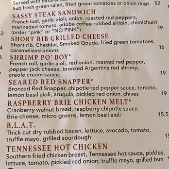 Tipsy Steer - Menu: Handhelds - New American Near Me - Roseville, Minnesota