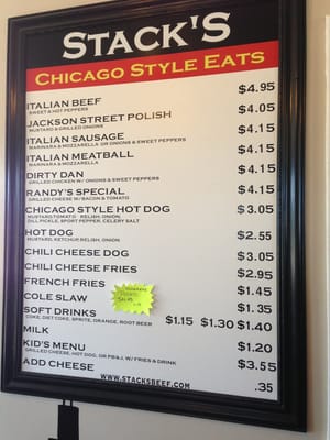 Menu photo 6 Stacks Chicago Style Eats Grand Haven, MI