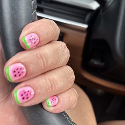 Watermelon nails for summer!