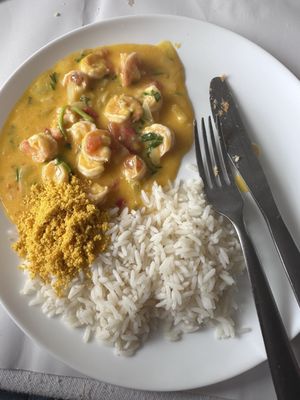 Photo of Bar Urca - Rio de Janeiro, RJ, BR. Shrimp moqueca with rice and farina