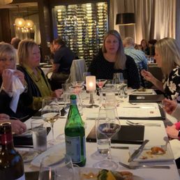 A group of 12 for dinner