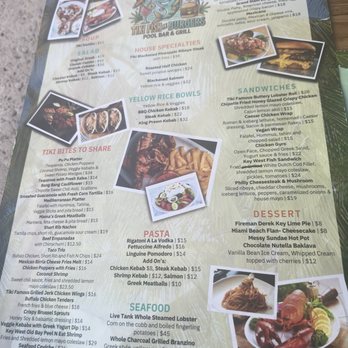 Tiki Bar & Beach - Menu - Tiki Bars Near Me - Miami Beach, Florida