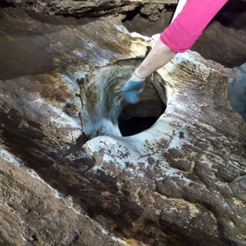 Black Chasm Cavern - The rabbit hole to the womb room at california caverns - Tours Near Me - Volcano, California
