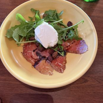 NOSA Restaurant And Inn - annie's arugula roasted grapes, chevre, shaved bresaola + aged balsamic - Breakfast & Brunch Near Me - Ojo Caliente, New Mexico NOSA Restaurant And Inn - annie's arugula roasted grapes, chevre, shaved bresaola + aged balsamic - Breakfast & Brunch Near Me - Ojo Caliente, New Mexico
