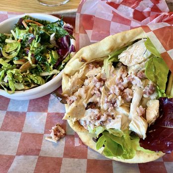 River Saint Joe - Chicken Bacon Ranch Naan with Asian Salad - Venues & Event Spaces Near Me - Buchanan, Michigan