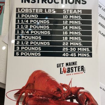 Get Maine Lobster - Steaming instructions - Seafood Markets Near Me - Portland, Maine
