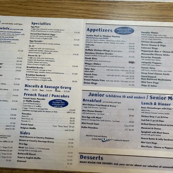 Carver Hangar - Back of menu - American Near Me - Damascus, Oregon