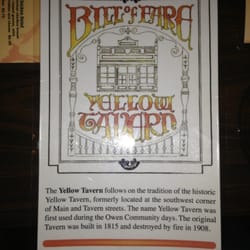 Yellow Tavern - Menu - front