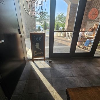 Brooklyn Char - View from my table (where the cobwebs live in the corner) restroom located directly to the left. - Pizza Near Me - Noblesville, Indiana