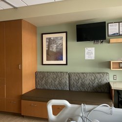 Douglas County Hospital - Seating benches in room for guests, big closet