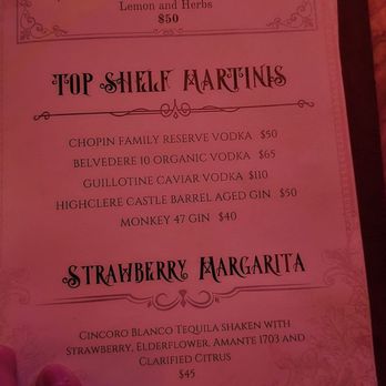 Mr. Wanderlust - Drink menu - Piano Bars Near Me - Los Angeles, California