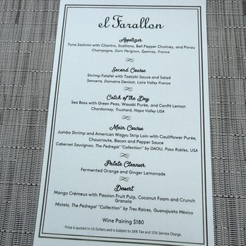 El Farallón - Baja Menu , overall not impressed with the food or service Overall. - Seafood Near Me - Cabo San Lucas, BCS El Farallón - Baja Menu , overall not impressed with the food or service Overall. - Seafood Near Me - Cabo San Lucas, BCS