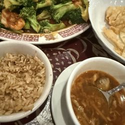 Hunan shrimp/ hit and sour