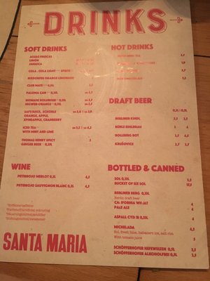 Menu photo 1 Santa Maria Berlin, BE