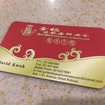 Golden BBQ Seafood Restaurant - Here's their business card, in case I got any information wrong. - Cantonese Near Me - Rotorua, BOP