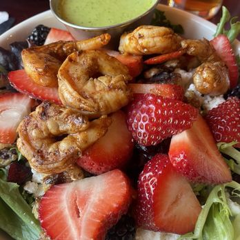 Zion Canyon Brewpub - Berry salad with shrimp - Burgers Near Me - Springdale, Utah Zion Canyon Brewpub - Berry salad with shrimp - Burgers Near Me - Springdale, Utah