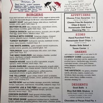 Rodeo Goat - Menu - Burgers Near Me - Dallas, Texas Rodeo Goat - Menu - Burgers Near Me - Dallas, Texas