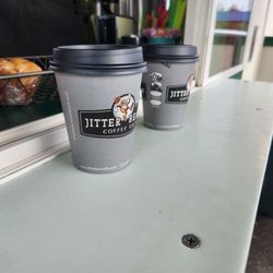 Jitter Bean Coffee Co. - Our drinks ready in the walk up window