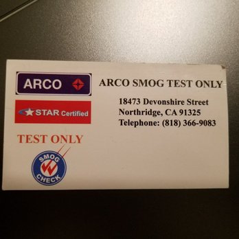 Arco Smog Test Only - Smog Check Stations Near Me - Northridge, California