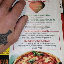 Argento's Pizza & Family Restaurant - Menu