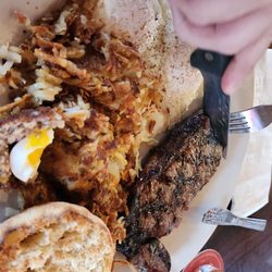 The Evergreen Pub & Grill - Steak and eggs
