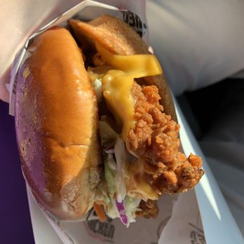 Monroe's Hot Chicken - Mild Chicken sandwich with cheese - Chicken Shop Near Me - Phoenix, Arizona