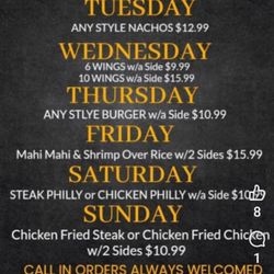 Texas Pride Sports Bar & Grill - Weekly specials